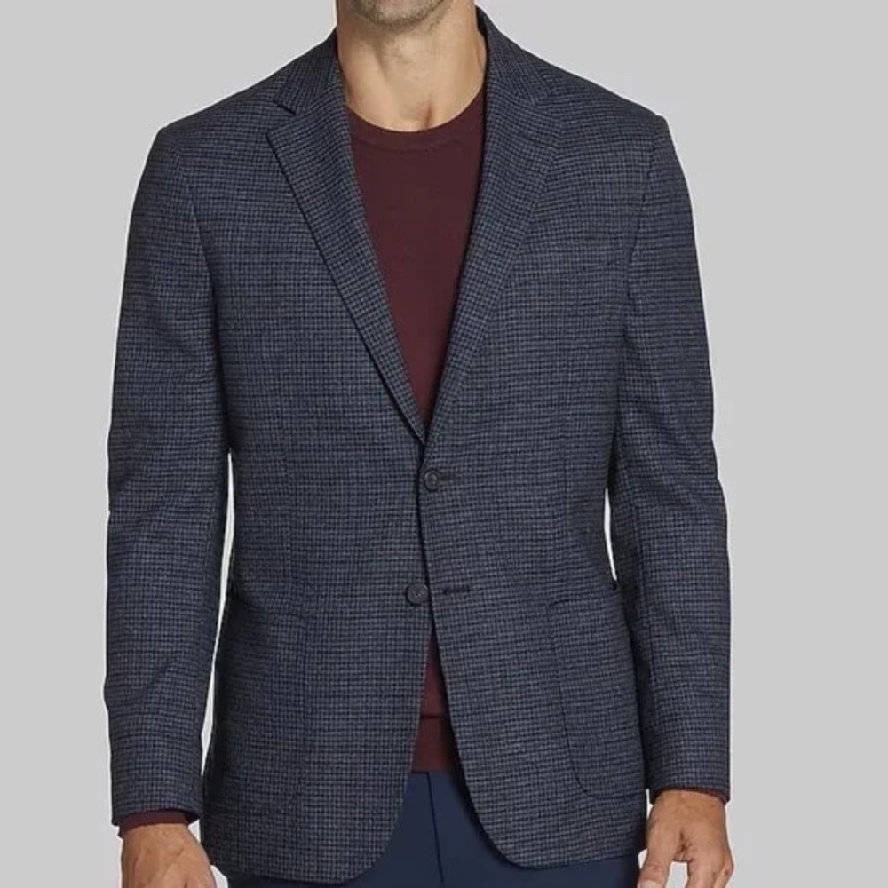 NEW Jos. A. Bank Tailored Fit Check Sportcoat Blazer Sport Coat 44R